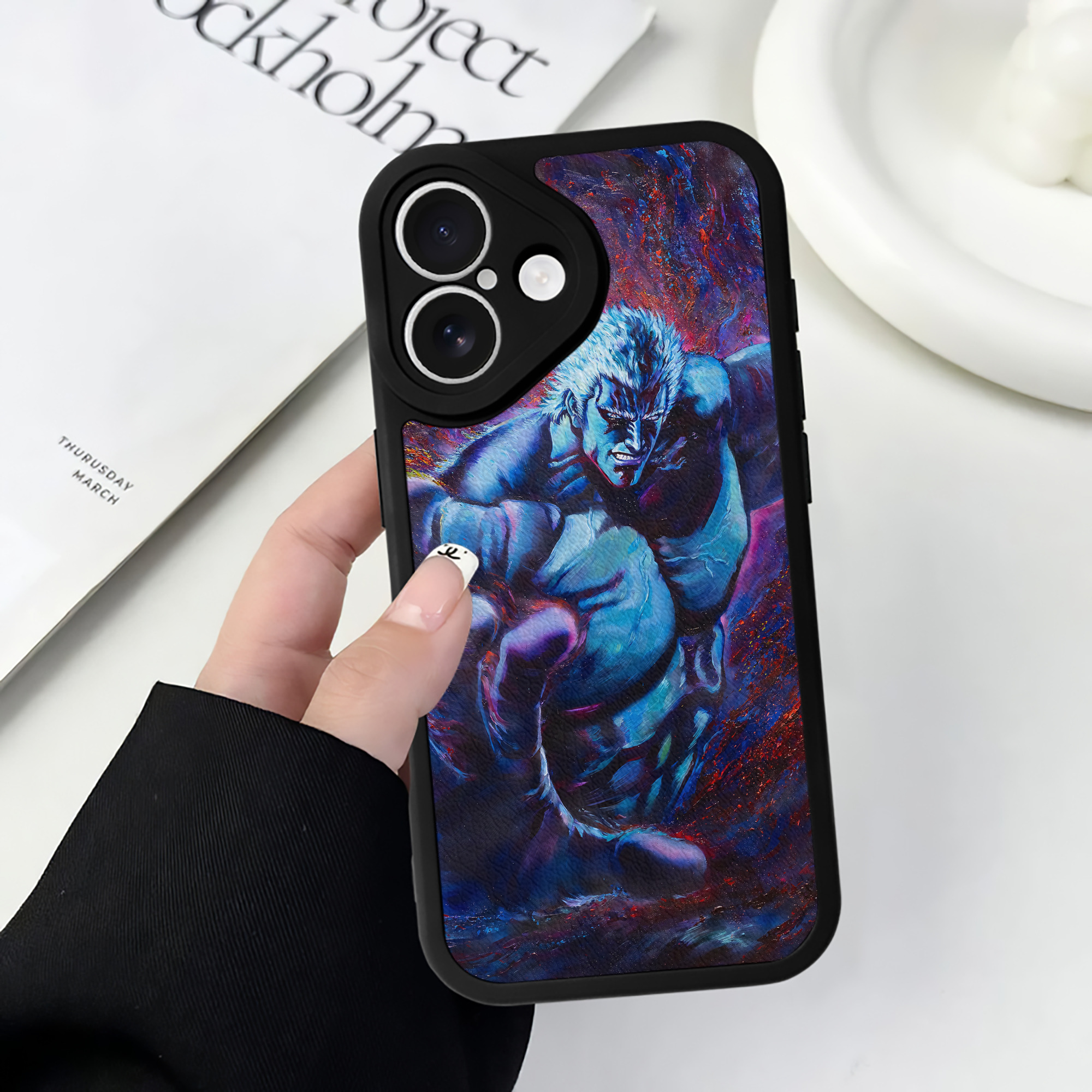 （画像用） 北斗の拳 Fist of the North Star 【iPhone 16シリーズ対応】シリコンスマホケース（レザー調） 材質：シリコン